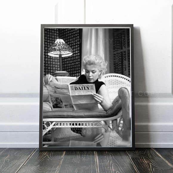 Marilyn Monroe Reading Famous Wall Art Framed matted 11x14 - Picture 6 of 7
